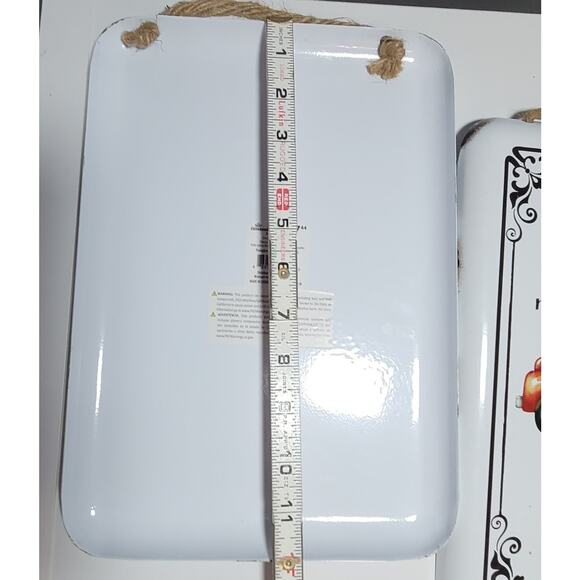 Historic Downtown Farmers Market & Open Daily Enamel Metal Wall Decor Set Of 2 - Picture 4 of 4